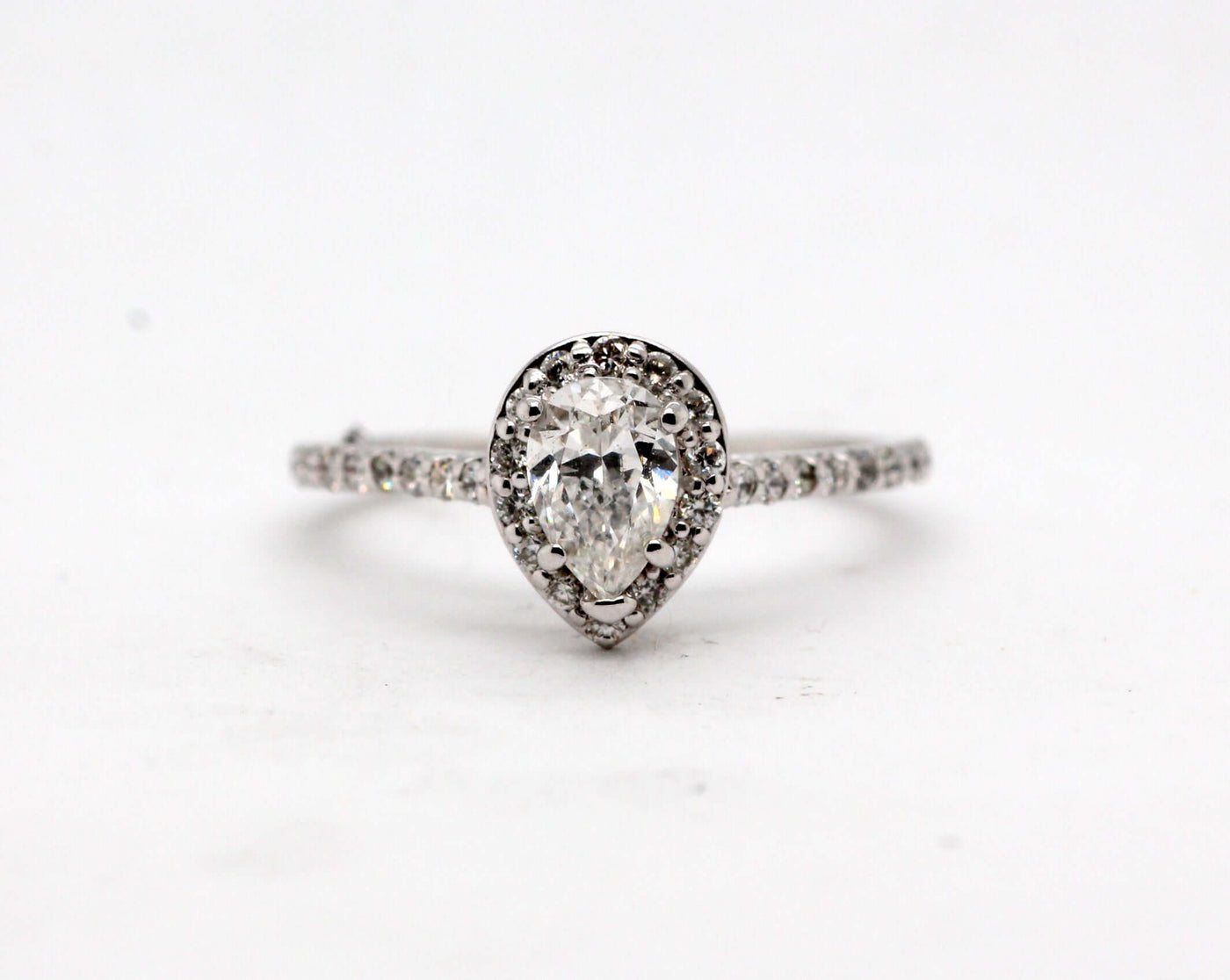 14KW .75 Cttw Diamond Halo Engagement Ring image