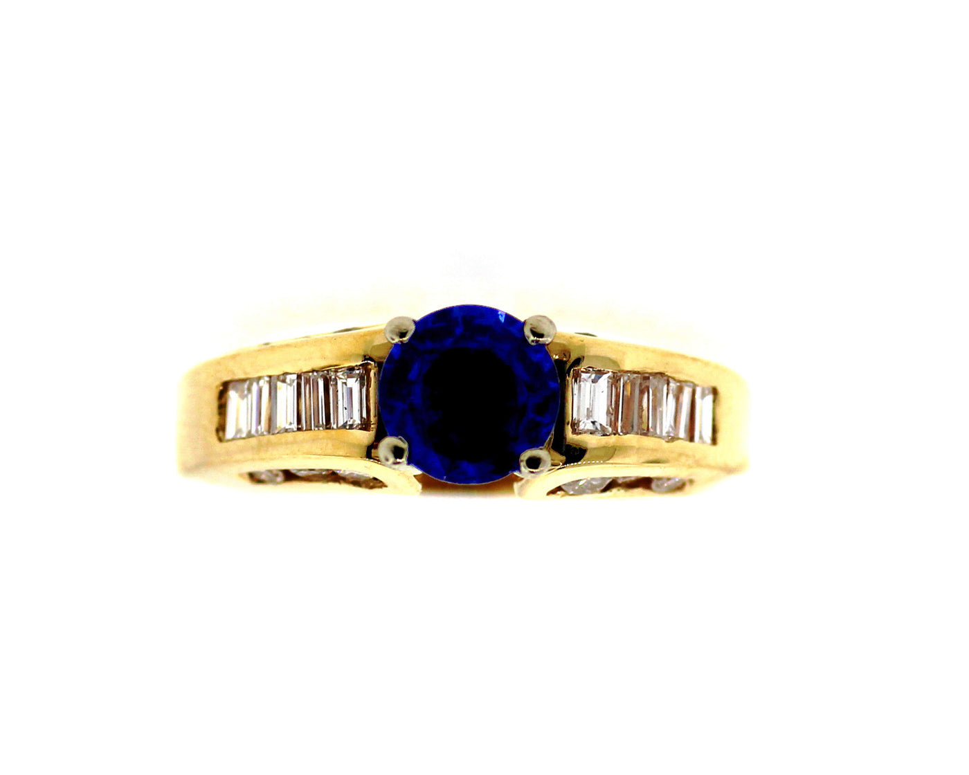 14KY Sapphire and Diamond Ring .50TDW