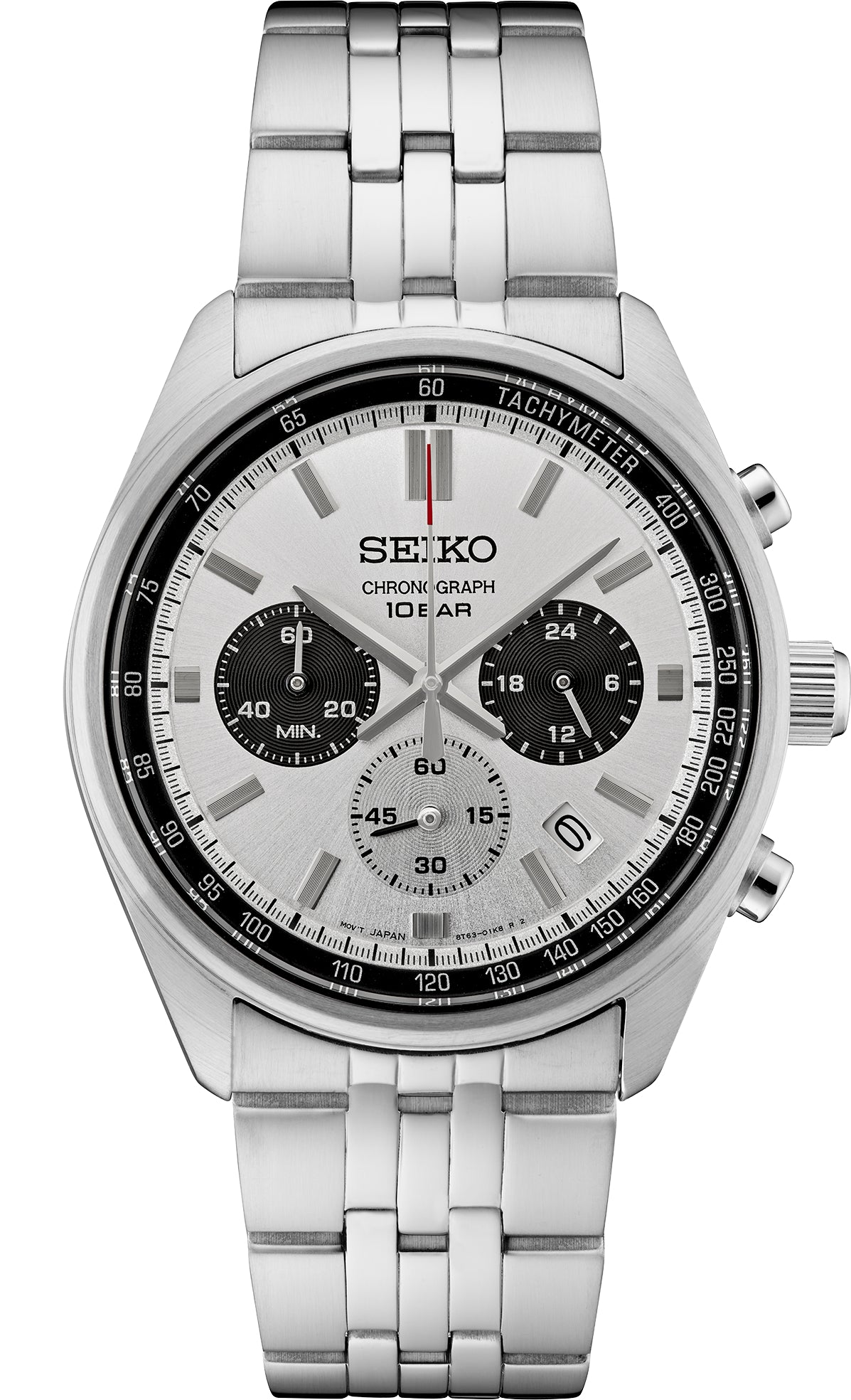 Gts Seiko SSB425 Essentials SS Chronograph Silver Dial Watch