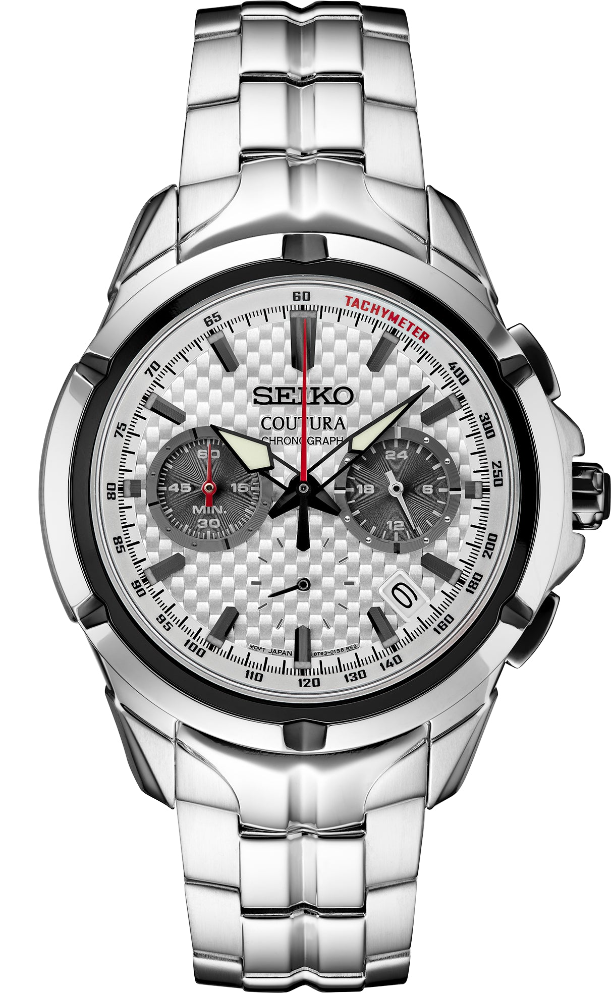 Gts Seiko SSB433 Coutura SS Quartz Chronograph Silver Dial Watch