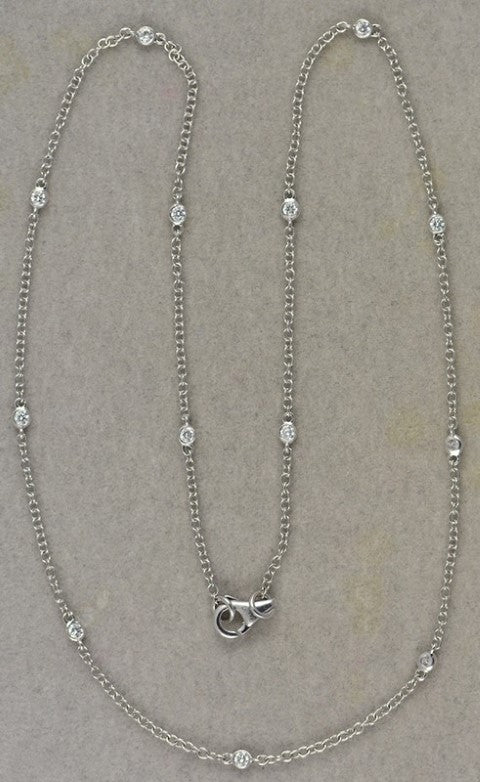 18KW 16" .36 Cttw Diamond Necklace