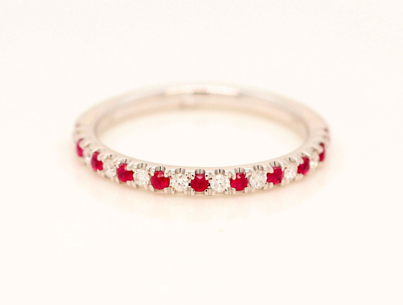 14KW .17 CTTW RUBY AND DIAMOND BAND, .11 CTTW image