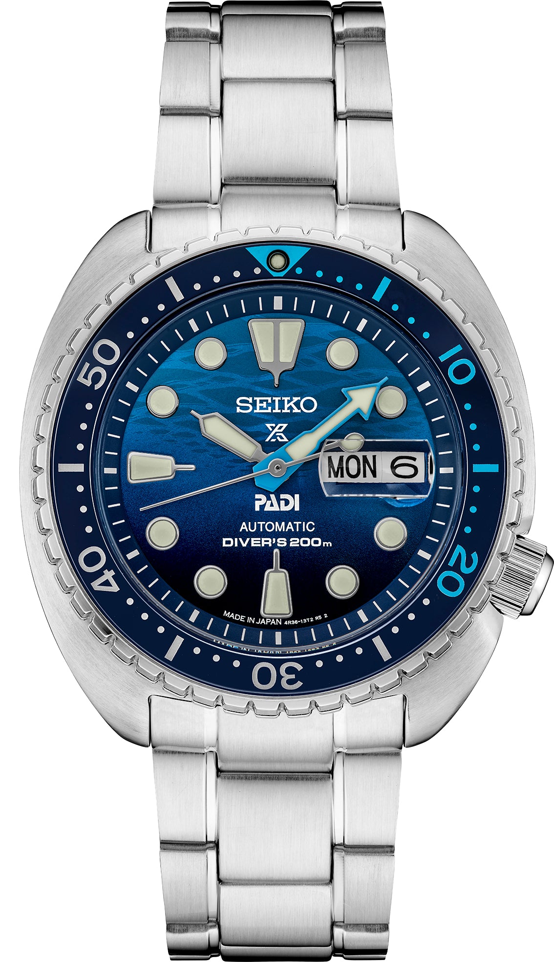 Gts Seiko SRPK01 Prospex SS Automatic Blue dial PADI Watch