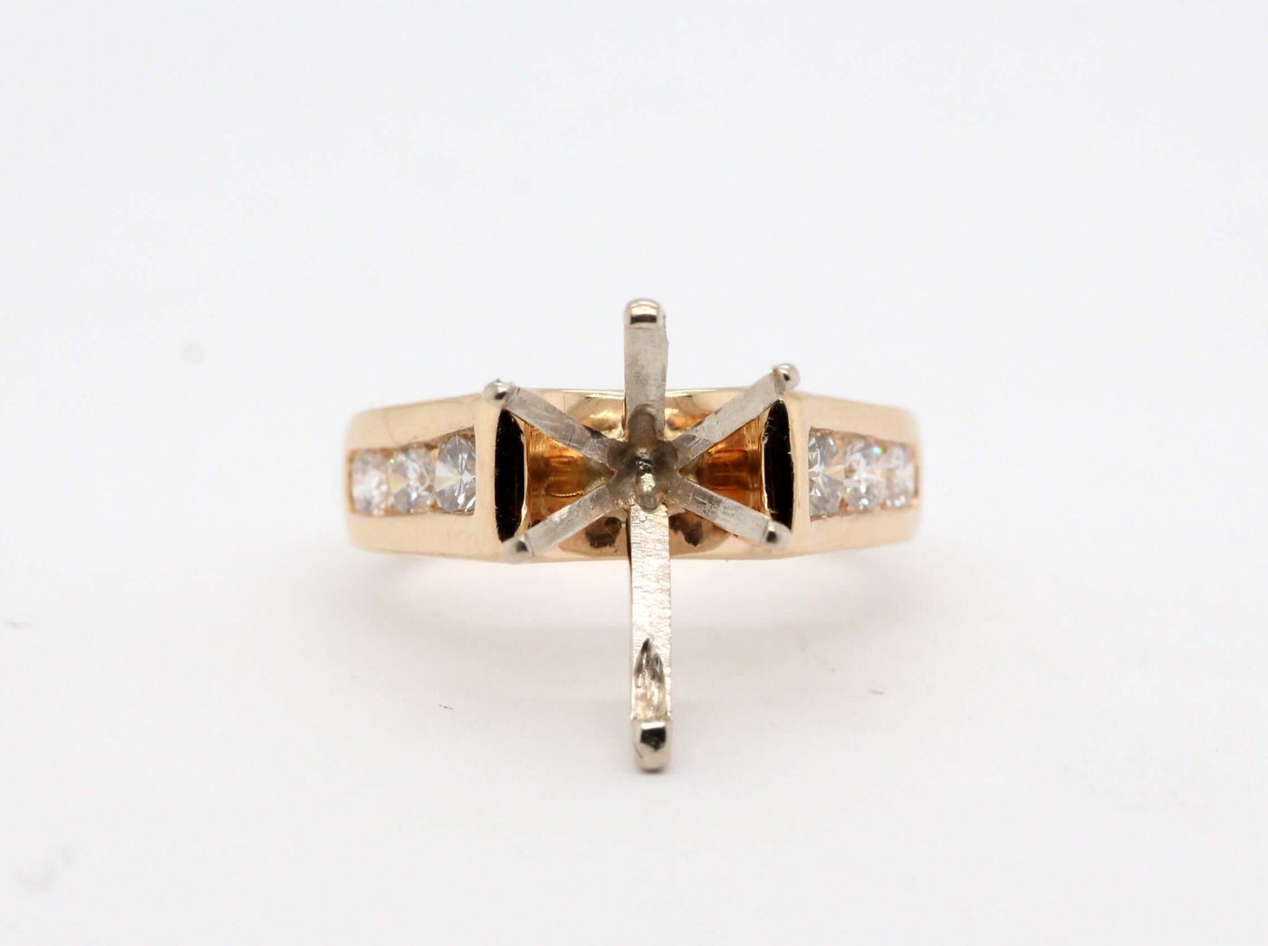 14KY .50 Cttw Diamond semi mount ring, GH-VS2 image