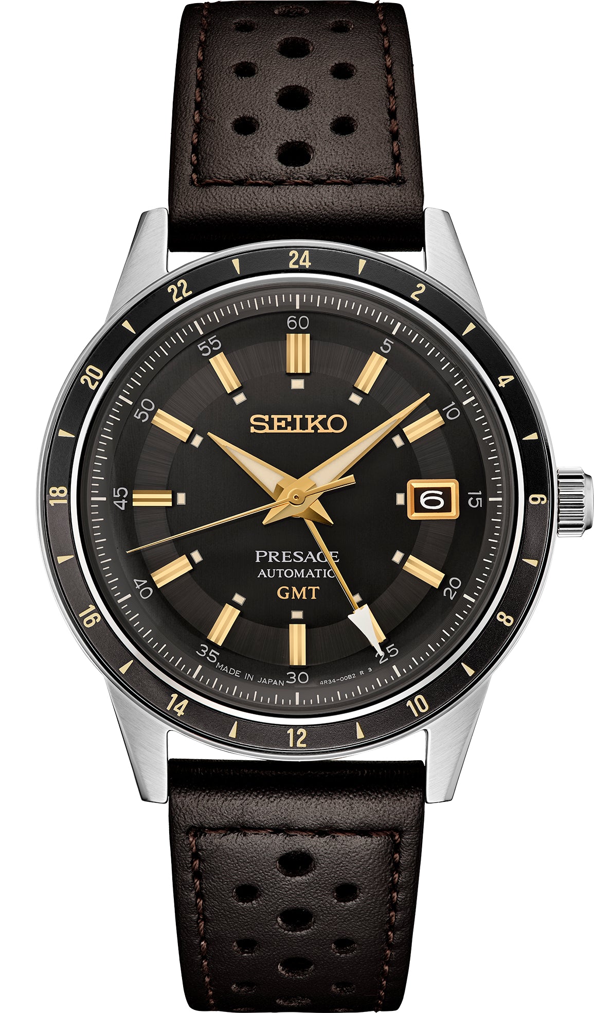 Gts Seiko SSK013 Presage SS Automatic GMT Grey Dial Watch