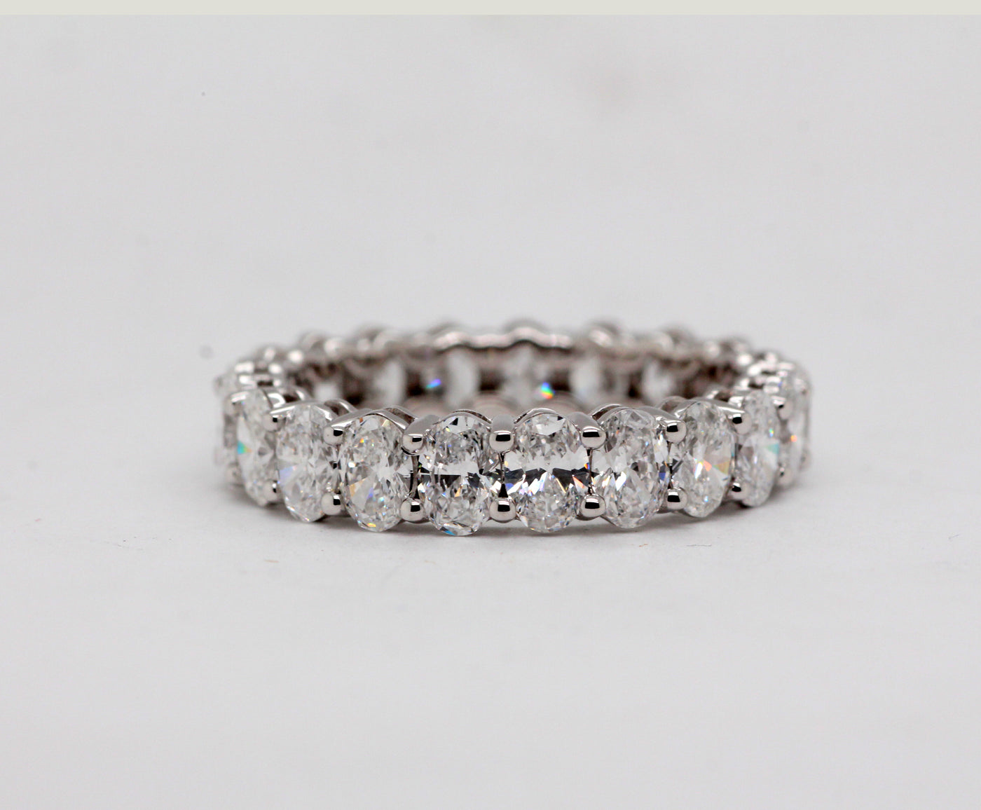 14KW 3.52 Cttw Lab Grown Diamond Eternity Band F in Color and VS1 in C image