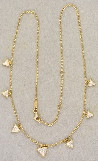 18KY Fashion Diamond Necklace