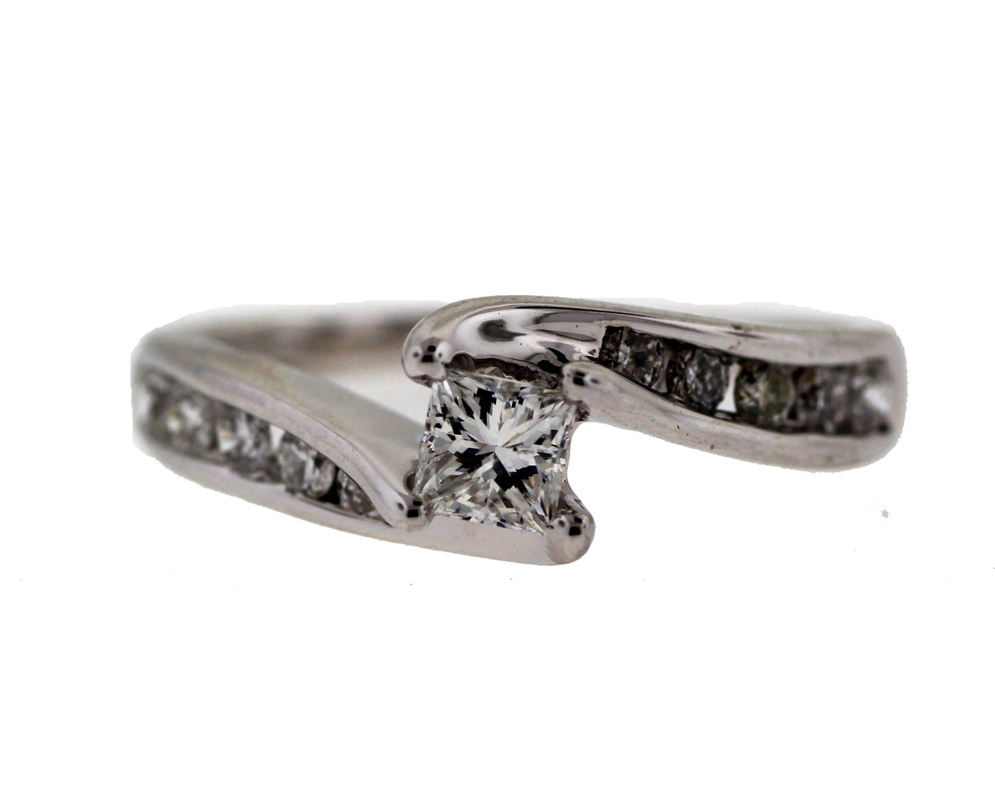 14KW .75CTTW DIAMOND ENGAGEMENT RING .35CT CTR PC H-SI1 image
