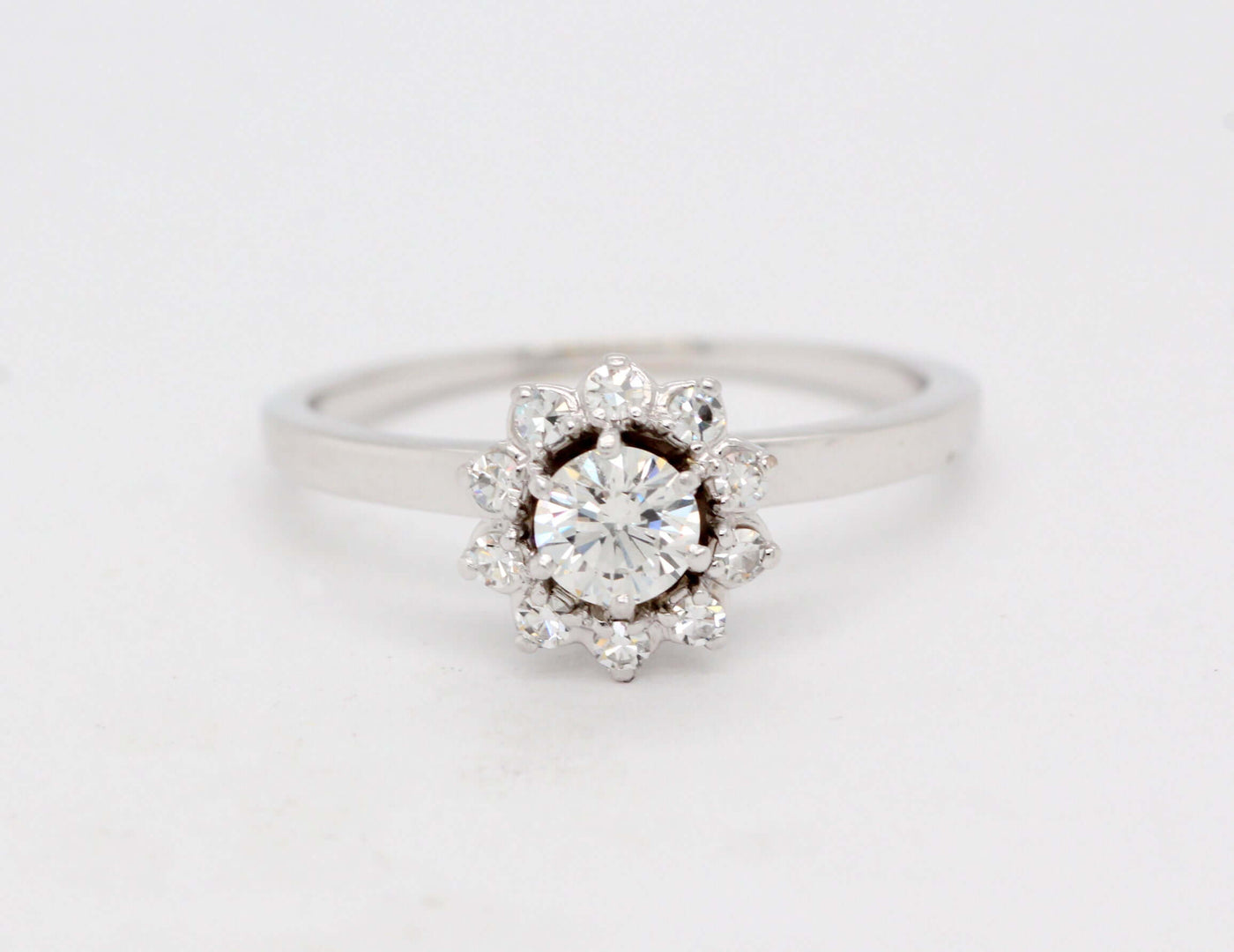 14KW .51 Cttw Diamond Halo Engagement Ring image