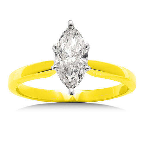 14KY .96CT MARQUISE SOLITAIRE RING F-I1 IGI 30348804 N1451 image
