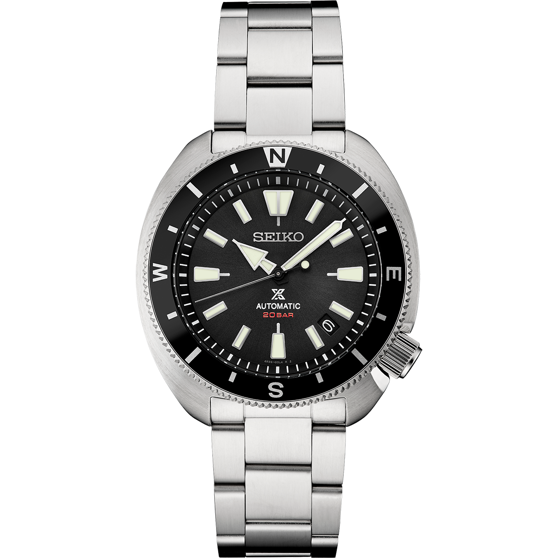 Gents Seiko Automatic Presage Black Stainless Steel