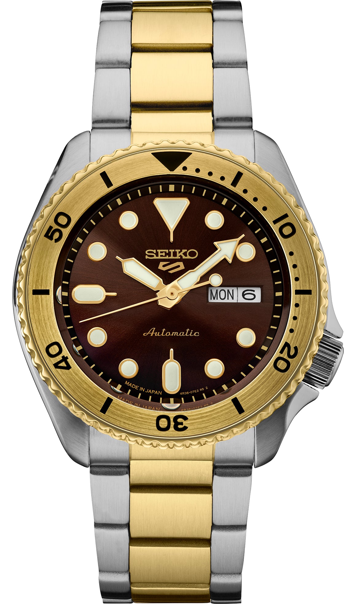 Gts Seiko SRPK24 5 Sport SGP Automatic Brown Dial Watch