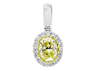 18KW Yellow and White Diamond Pendant