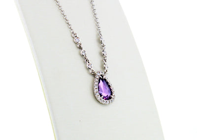 18KW Sapphire and Diamond Necklace