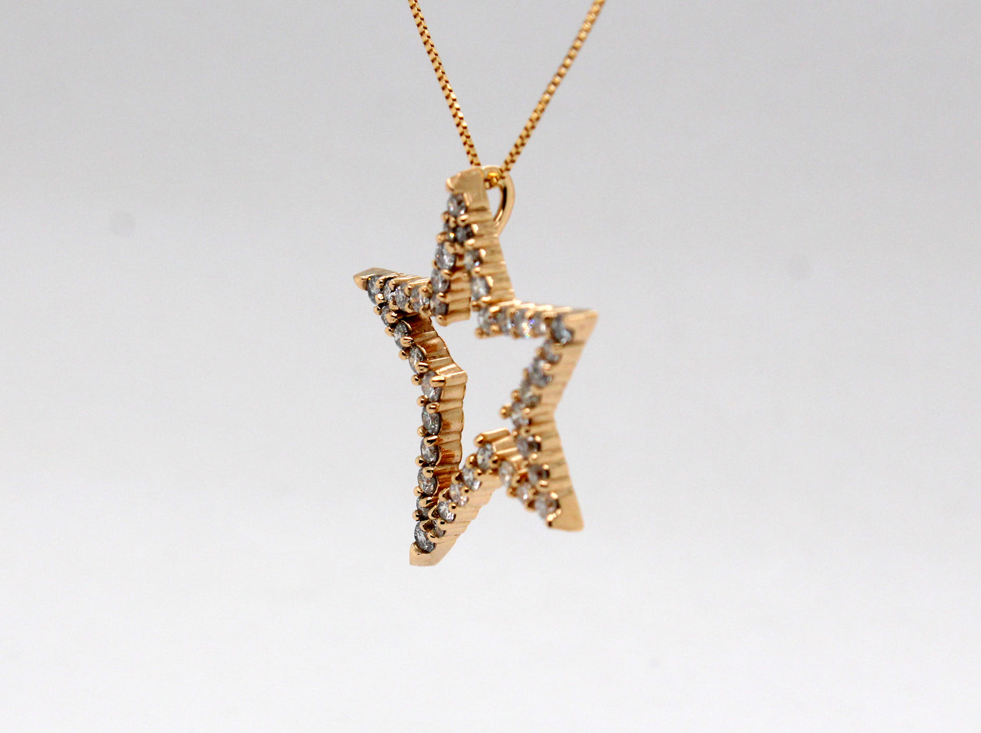 Estate 14KY 1.02 Cttw Diamond Star Pendant