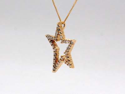 Estate 14KY 1.02 Cttw Diamond Star Pendant