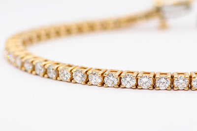 14KY 4.00 CTTW DIAMOND LINE BRACELET