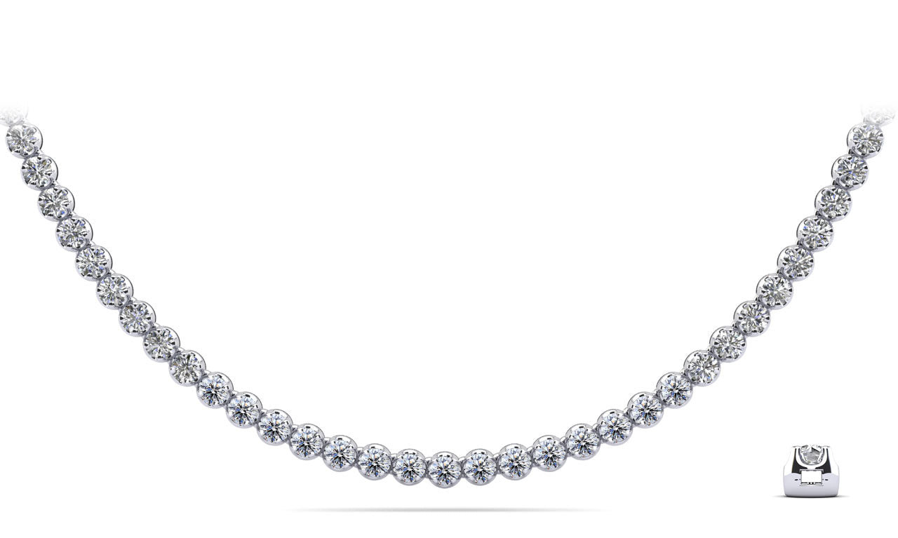 14KW Diamond Tennis Necklace
