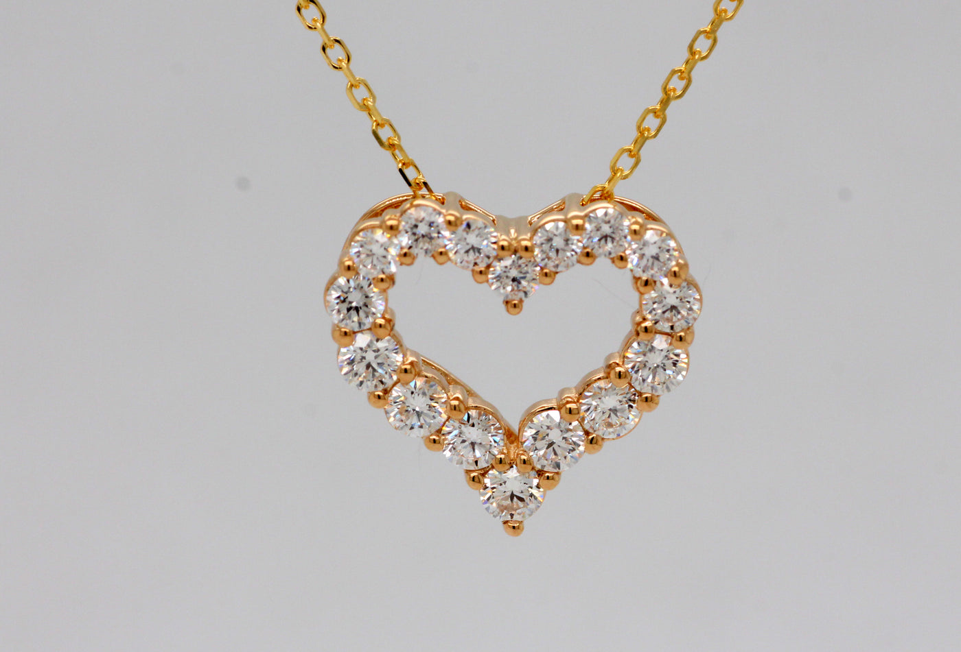 14KY .50 Cttw Diamond Heart Pendant