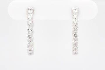 14KW 1.03 CTTW DIAMOND HOOP EARRINGS, HI-SI2