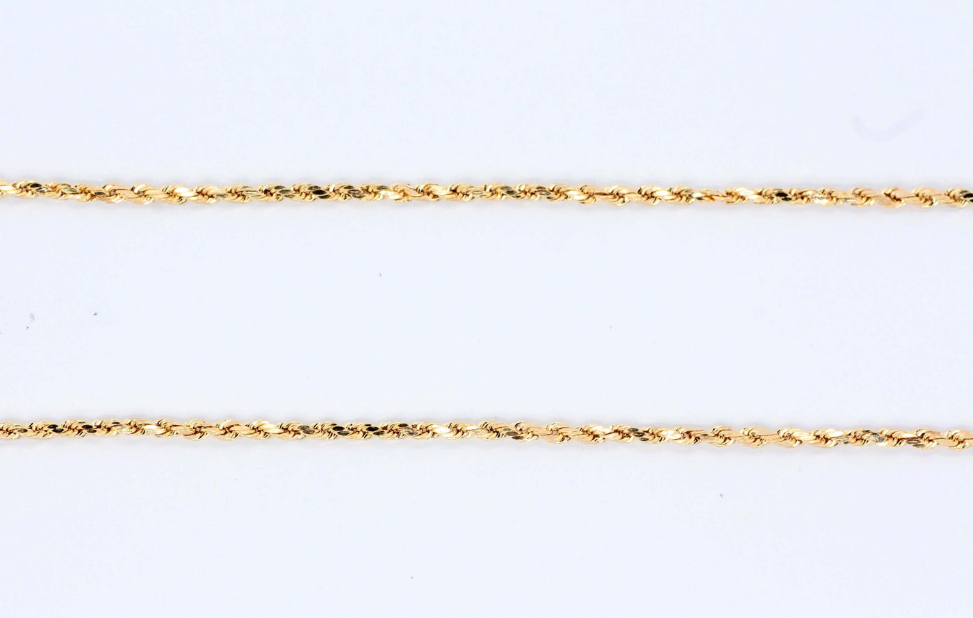14KY 18" 1.6 mm diamond cut rope chain image