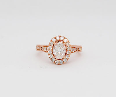 Estate 14KR 1.40 Cttw Diamond Halo Ring