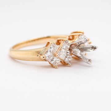 14KY 1CTTW DIAMOND SEMI-MOUNT RING