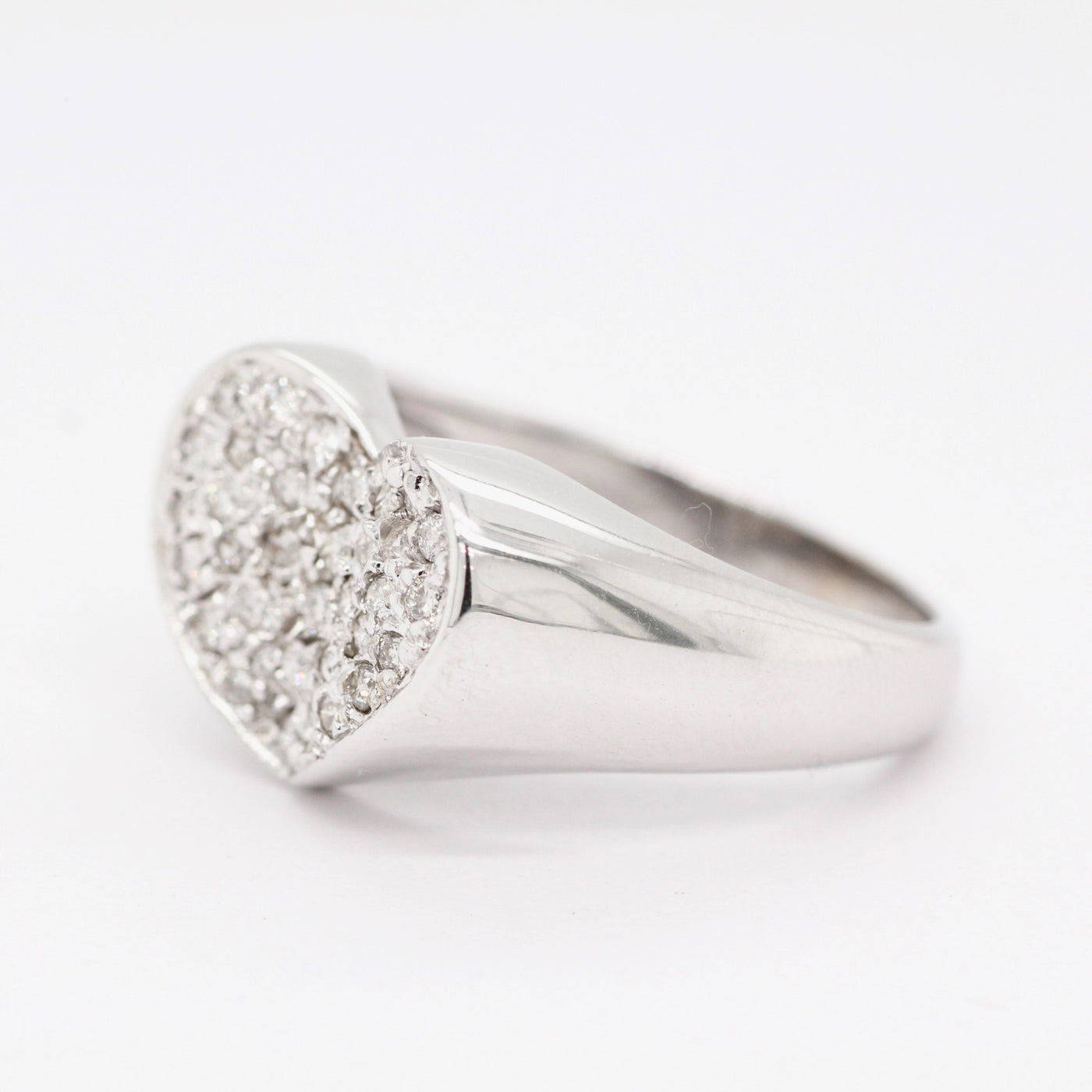 14KW .35 CTTW DIAMOND HEART RING H-SI1