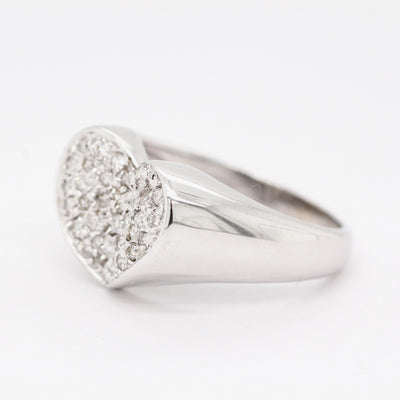 14KW .35 CTTW DIAMOND HEART RING H-SI1