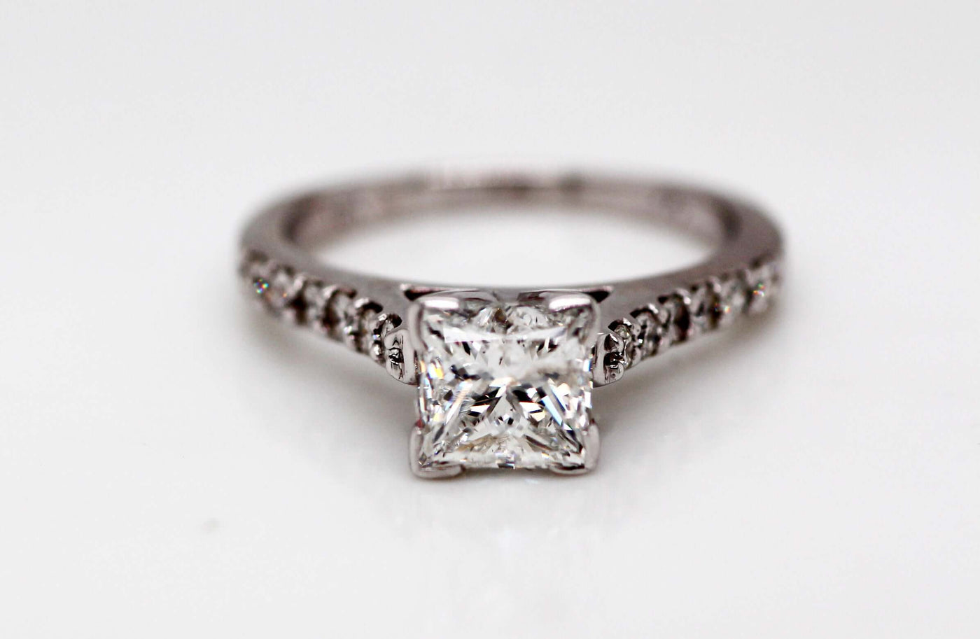 18KW 2.07 Cttw Diamond Engagement Ring