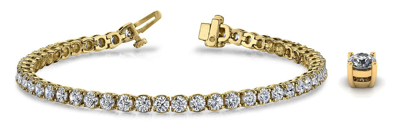 14KY 2.30 CTTW DIAMOND TENNIS BRACELET