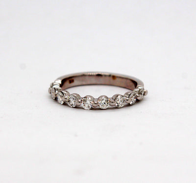 14KW .60 Cttw Diamond Shared Prong Ring