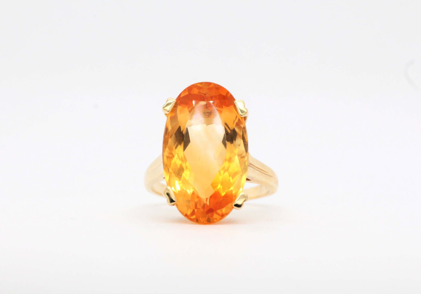 14Ky Golden Citrine Ring 15 Ct image