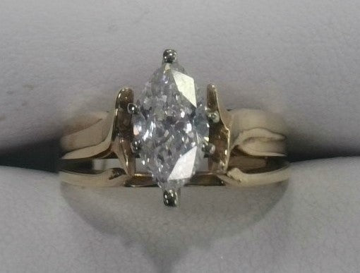 14KY .96CT MARQUISE SOLITAIRE RING F-I1 IGI 30348804
N1451