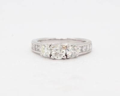 14KW 1.23 Cttw Diamond 3 Stone Ring