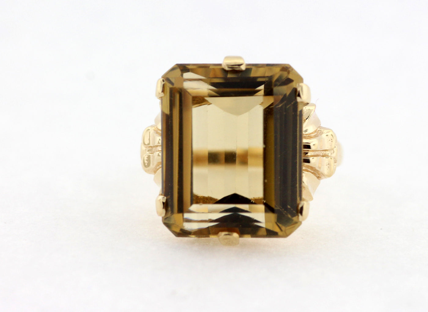 ESTATE 14KY 11.0 CT CITRINE RING