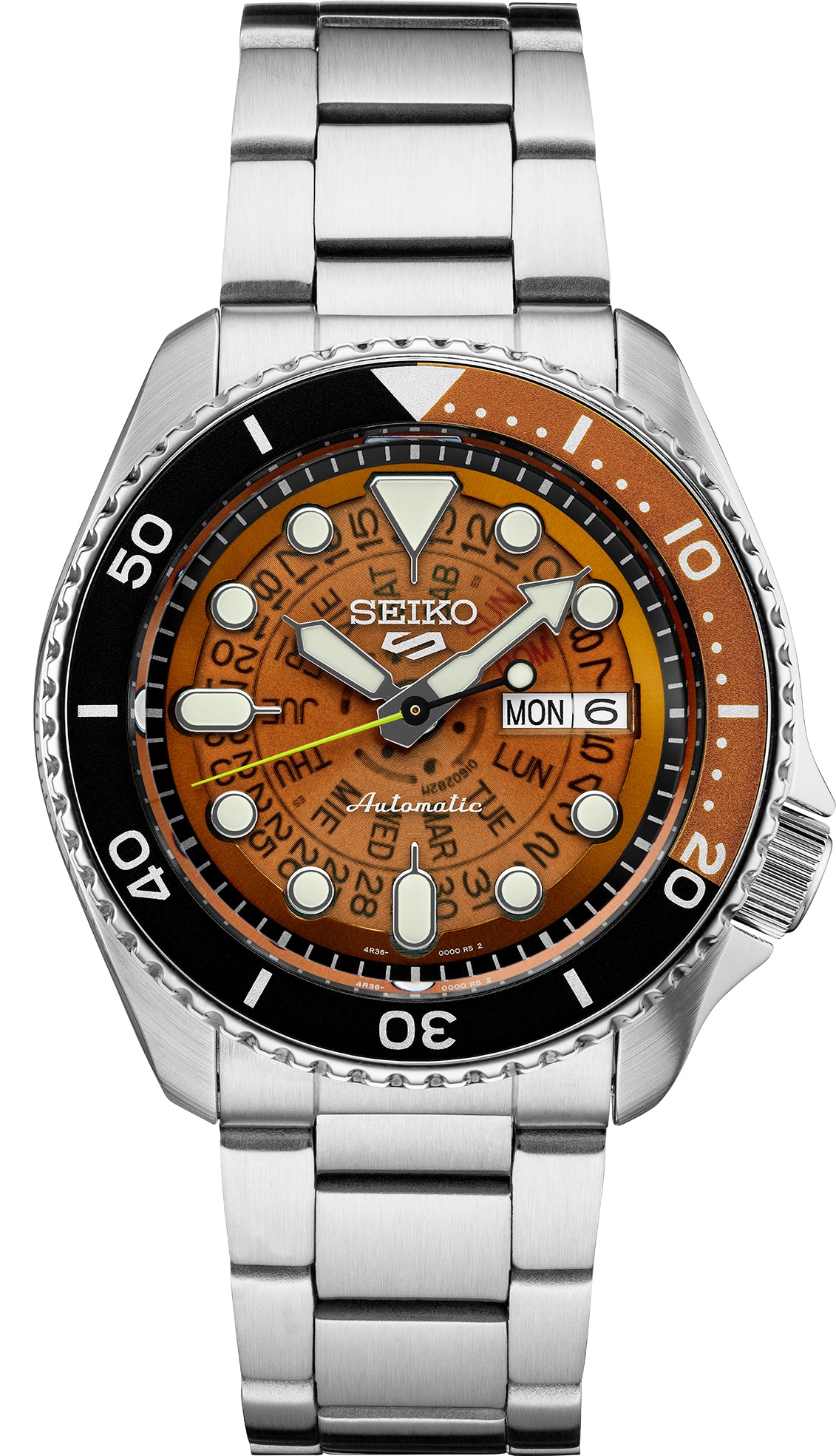 Gents Seiko 5 Sports SS Automatic Brown Dial