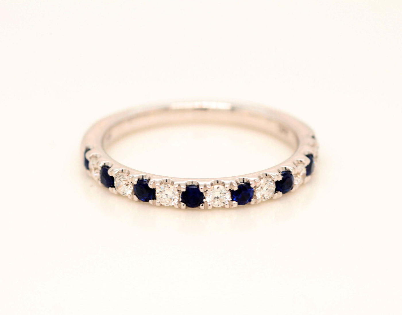 14KW .24 CTTW DIAMOND AND .48 CTTW SAPPHIRE RING image