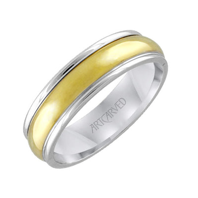 11-WV5103-G.00 - ARTCARVED - Mens two toned wedding band