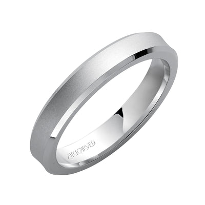 11-WV7188W8-G.00 - ARTCARVED - Comfort Fit, engraved wedding band with beveled edges and satin finish