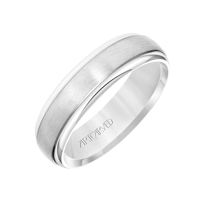 11-WV7271W-G.00 - ARTCARVED - Comfort Fit wedding band with brushed finish and high polished, rolled edges