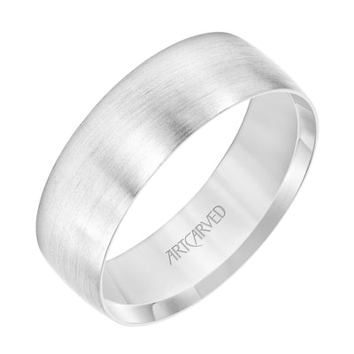 11-WV9031P7-G.00 - ARTCARVED - Low Dome Flat Edge Carved Wedding Band