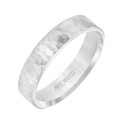 11-WV9034P5-G.00 - ARTCARVED - Flat Steel Edge Carved Wedding Band