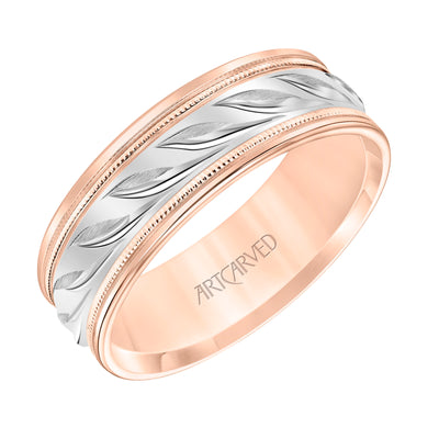 11-WV9064RW7-G.00 - ARTCARVED - Low Dome Round Edge Carved Wedding Band