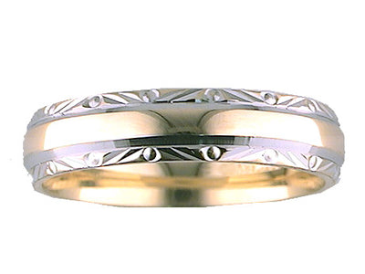 11-WV5013-G.00 - ARTCARVED - Comfort Fit wedding band with brightly polished center and engraved trim