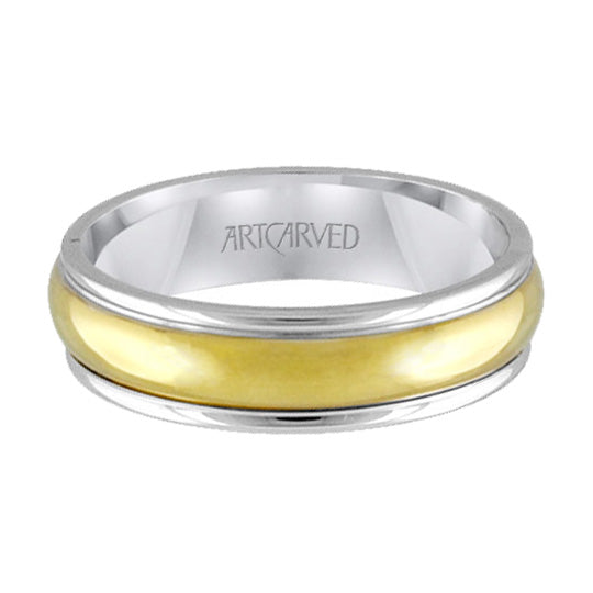11-WV5103-G.00 - ARTCARVED - Mens two toned wedding band