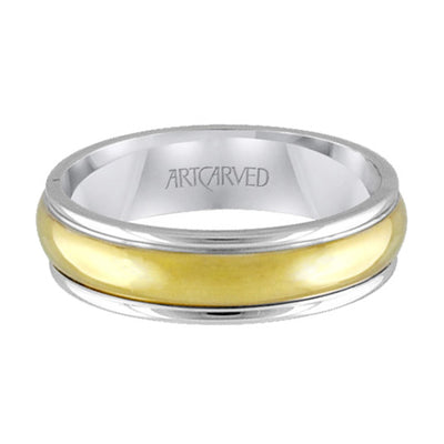 11-WV5103-G.00 - ARTCARVED - Mens two toned wedding band