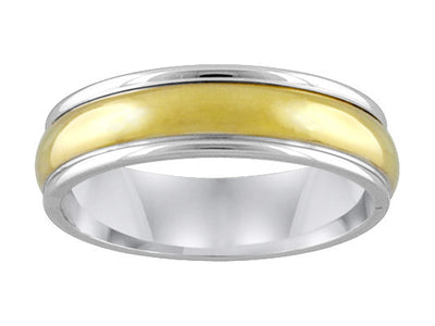 11-WV5103-G.00 - ARTCARVED - Mens two toned wedding band
