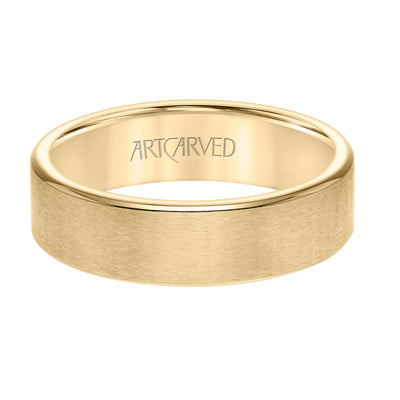 11-WV8892Y6-G.00 - ARTCARVED - 6MM Flat Profile band with Brushed Finish and Round Edge