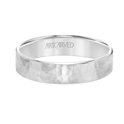 11-WV9034P5-G.00 - ARTCARVED - Flat Steel Edge Carved Wedding Band
